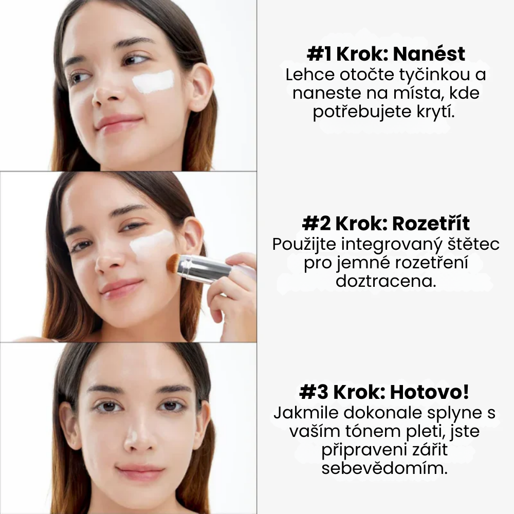 Make-up 2 v 1 s integrovaným štětcem