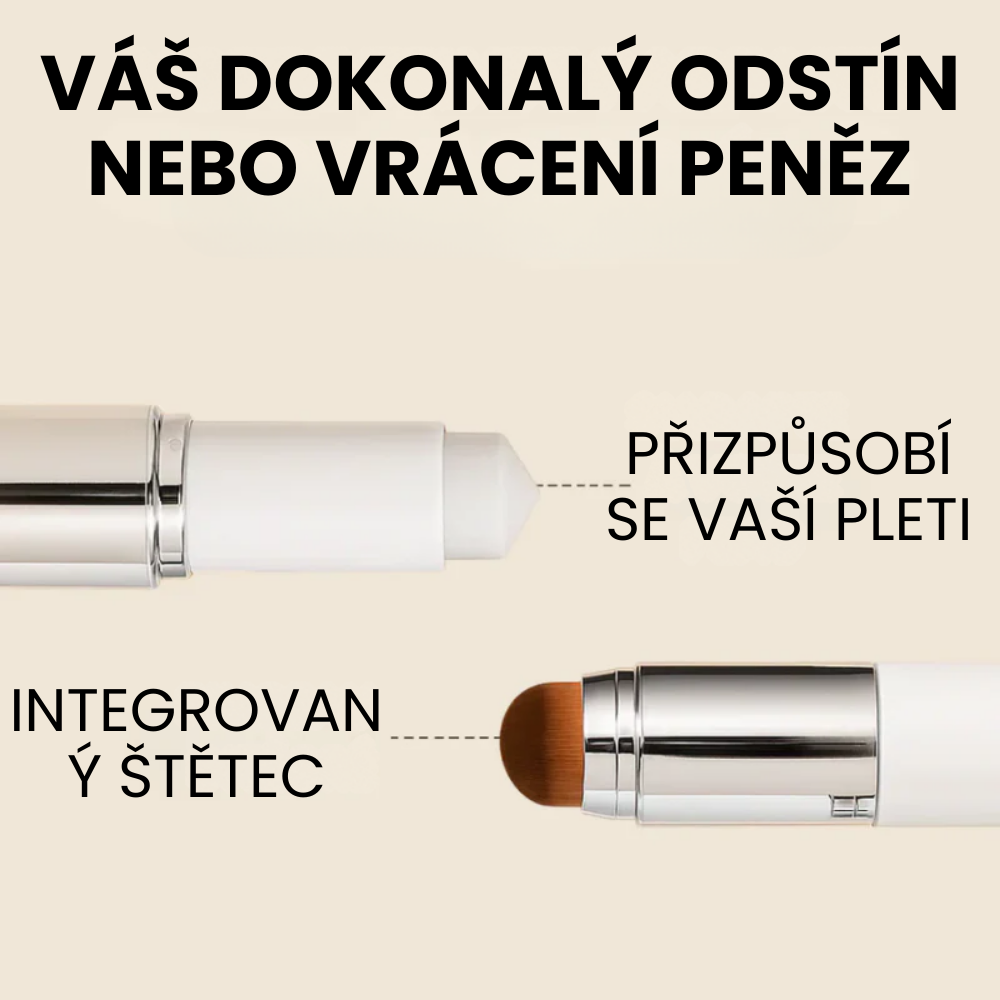 Make-up 2 v 1 s integrovaným štětcem