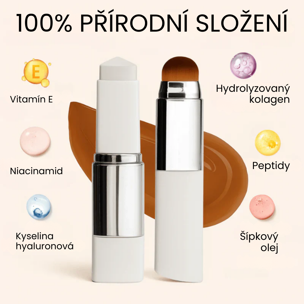 Make-up 2 v 1 s integrovaným štětcem